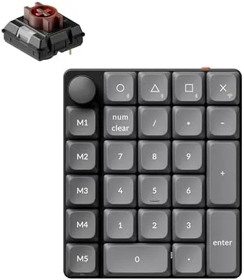 Overview of the Keychron K0 Max Wireless Low-Profile Number Pad, QMK/VIA Programmable, Hot-Swappable