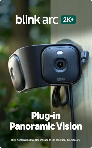 Overview of the Blink Arc ,  Plug-in Panoramic Vision [Plus Subscription required], 180°