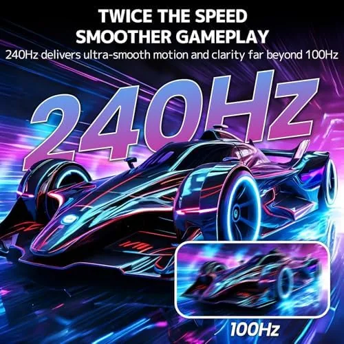 The CRUA 32" FHD 1080P 240Hz Curved Gaming Monitor, 1800R, AMD in real use