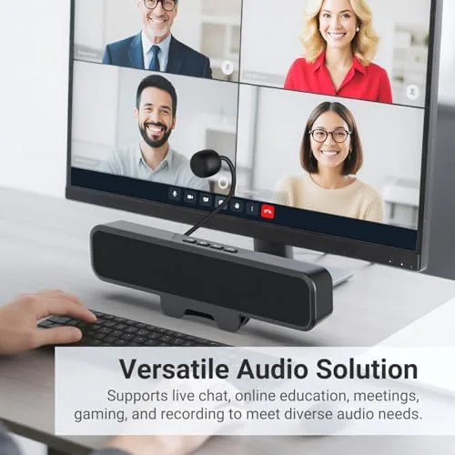 Close look at the INGA Computer Speakers with Detachable Mic, Plug and Play Desktop build quality