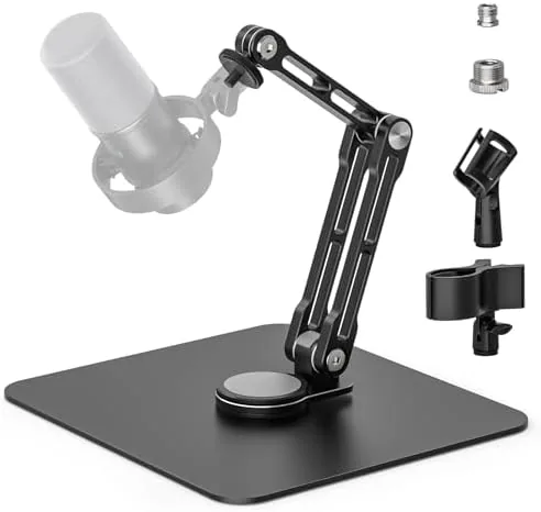 Mic Stand Desk, 360° Rotatable Desktop Microphone Stand, Max Load 4.4 lb, Adjustable Microphone Review: Tested and Rated