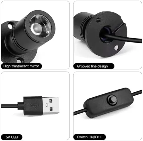 Another view of the USB Powered Mini Spotlights for Displays 2-Pack ,  5V Small