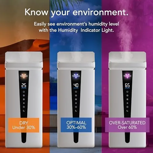 The Vornado MISTIC 6 Whole Room Ultrasonic Humidifier, Top-Fill, Aromatherapy, 1.5-Gallon compared in context