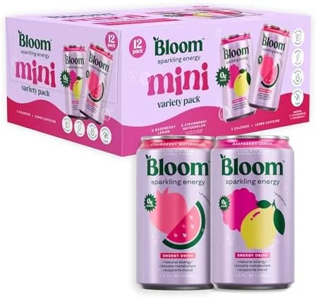 A notes page showing a two week tasting and energy log for the Bloom energy drink