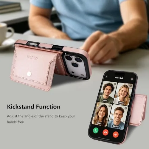 The ONETOP for iPhone 17 Pro Max Detachable Magnetic Wallet Case,Rosegold compared in context