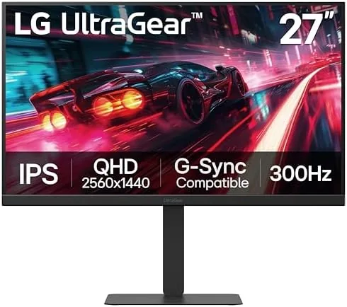 LG 27G640A-B Ultragear monitor on a gaming desk