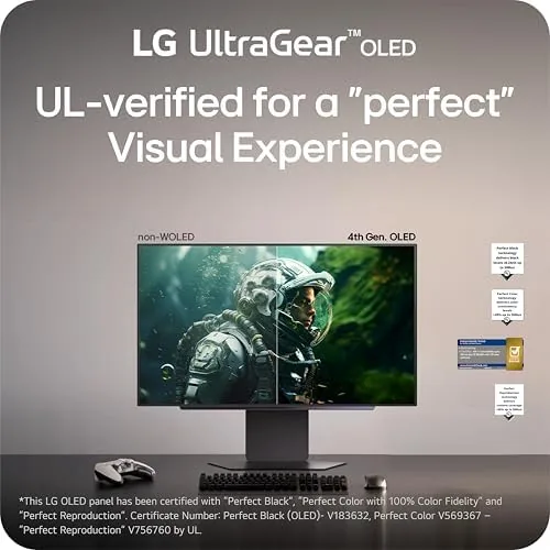 A photo editing workspace on the LG monitor with color calibration visible