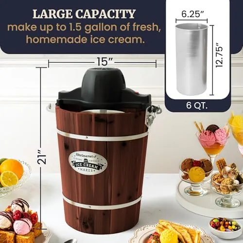 Testing the Elite Gourmet EIM949 6Qt Old Fashioned Walnut Wood Bucket Ice over two weeks