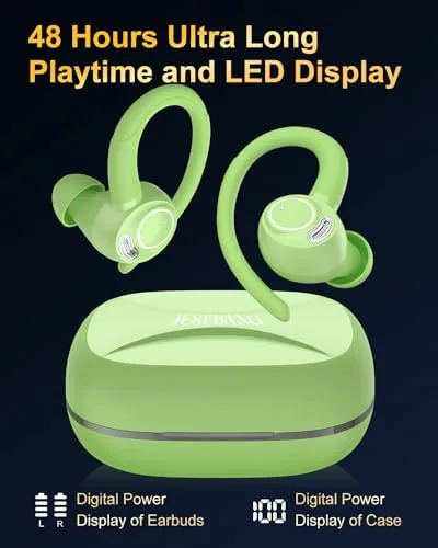 Another view of the Wireless Earbuds, Bluetooth 5.4 Headphones Sport Over Ear Buds with