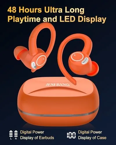 Another view of the Wireless Earbuds, Bluetooth 5.4 Headphones Sport Over Ear Buds with