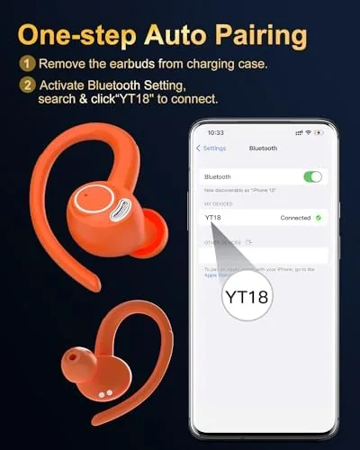 Testing the Wireless Earbuds, Bluetooth 5.4 Headphones Sport Over Ear Buds with over two weeks