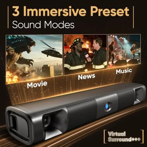 The Saiyin 60W Bluetooth Sound Bar for Smart TV, TV-ARC/Optical/AUX | compared in context