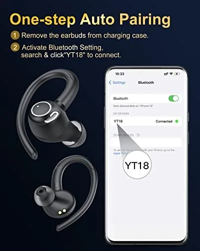 Testing the Wireless Earbuds, Bluetooth 5.4 Headphones Sport Over Ear Buds With over two weeks