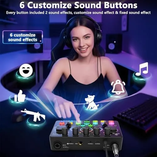 The Podcast Equipment Bundle for 2, Audio Mixer with 8GB Memory compared in context
