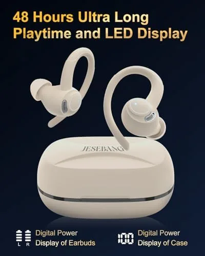 Another view of the Wireless Earbuds, Bluetooth 5.4 Headphones Sport Over Ear Buds with
