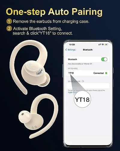Testing the Wireless Earbuds, Bluetooth 5.4 Headphones Sport Over Ear Buds with over two weeks