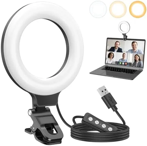 Overview of the Anautin Ring Light for Video Conference Lighting,360°Adjustable,Portable LED Video Conference