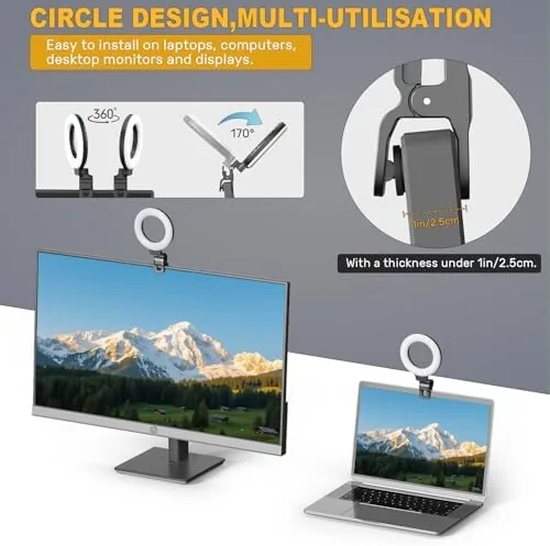 The Anautin Ring Light for Video Conference Lighting,360°Adjustable,Portable LED Video Conference compared in context