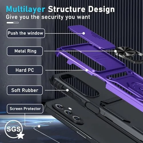 The Janmitta for Samsung Galaxy A17 Case Built in Slide Camera in real use