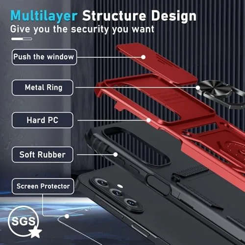 The Janmitta for Samsung Galaxy A17 Case Built in Slide Camera in real use