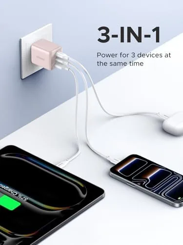 Close look at the UGREEN 3-Port 30W USB C Charger Block, GaN II Type build quality