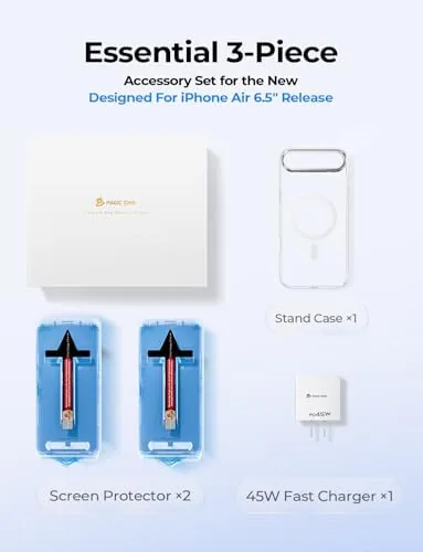 Close look at the MAGIC JOHN for iPhone 2025 Air Phone Accessory Bundle [iPhone build quality