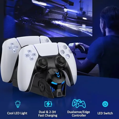 A controller being lifted off the dock ready for a gaming session