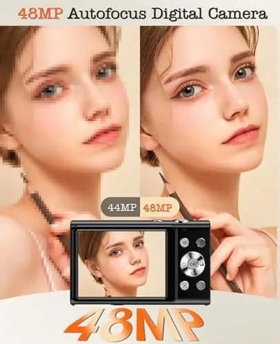 Close look at the Digital Camera, 4K Vlogging Camera for YouTube Autofocus Cameras for build quality