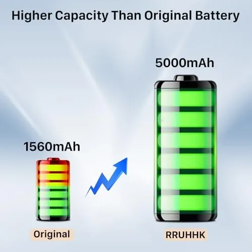 Close up of the LIP1708 battery label showing the 5000mAh capacity rating