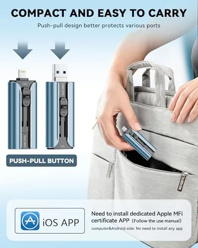 Testing the MFi Certified Flash Drive 256GB for iPhone Thumb Drive Photo over two weeks