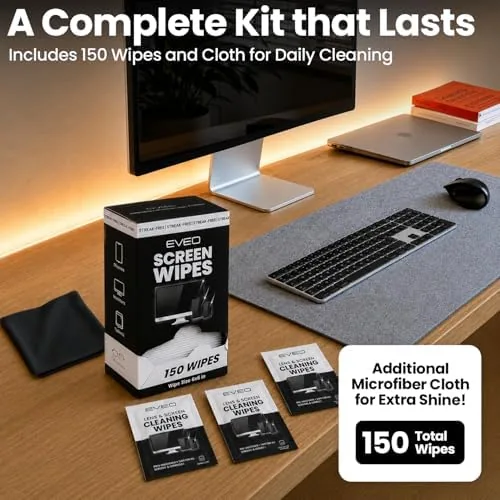Testing the EVEO Screen Wipes (150 Pack) - Electronic Wipes, Computer Screen over two weeks