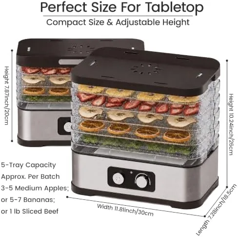 Close look at the Small Food Dehydrator for Jerky, Fruit, Herbs & Pet Treats build quality