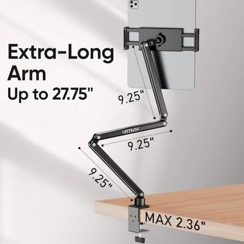Another view of the Tablet Stand for Desk, Adjustable iPad Holder for Bed, 4.7"-15.6"