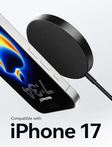 Close look at the for MagSafe Charger iPhone 17 2-Pack, JSAUX 15W Magnetic Wireless build quality