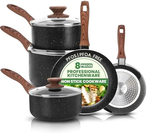 KICHLY Granite Cookware Set Review: Eight Pieces for Real Kitchens