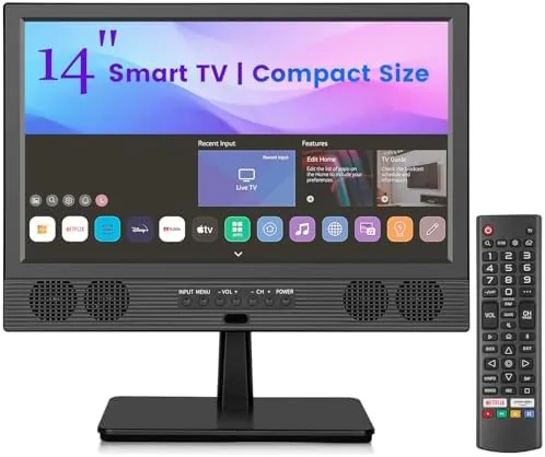 Overview of the Feihe 14 Inch Small Smart TV, HD LED Flat Screen