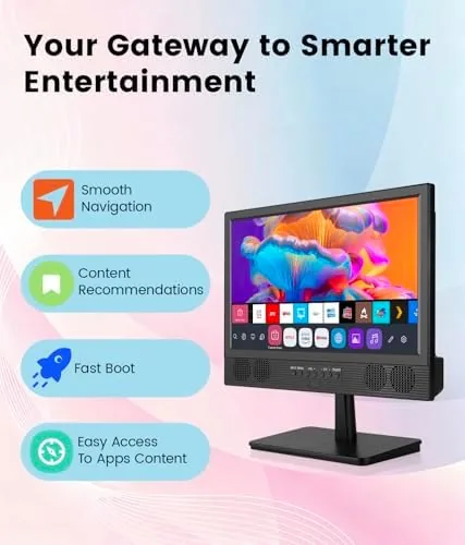 The Feihe 14 Inch Small Smart TV, HD LED Flat Screen in real use