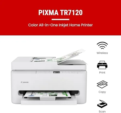 Close look at the Canon PIXMA TR7120 Wireless Color Inkjet Printer for Duplex Printing build quality