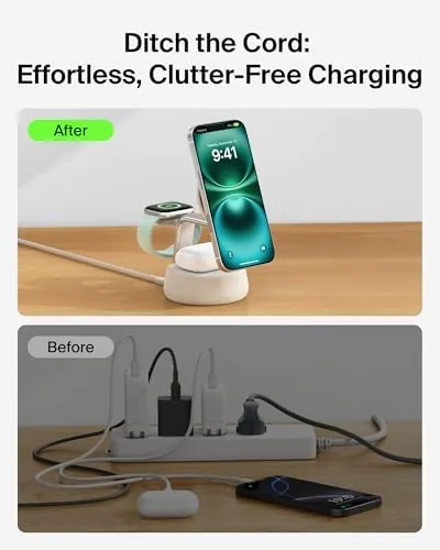 The Belkin Qi2.2 25W Wireless Fast Charging Station, 3 in 1 compared in context