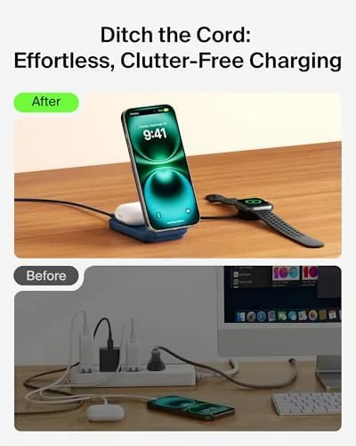 The Belkin Qi2.2 25W Wireless 2 in 1 Foldable Fast Charging compared in context