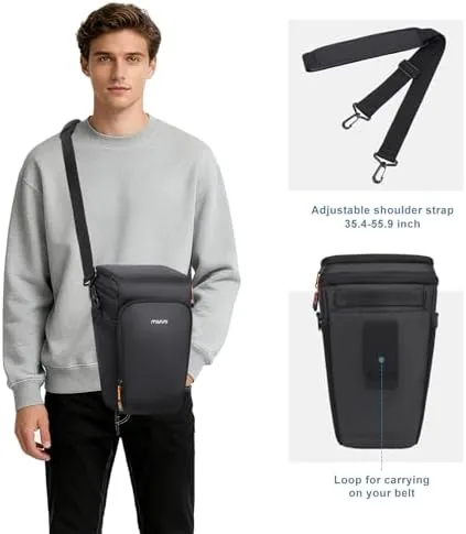 The MOSISO Camera Bag, Crossbody Shoulder Bag Padded Camera Case with compared in context