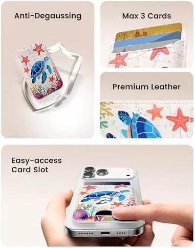Another view of the KPNEOL Magnetic Mag-safe Wallet Cell Phone Card Holder for Phone
