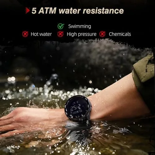 The Digital Watch for Men Tactical Military Waterproof Sports Wristwatch Nylon in real use