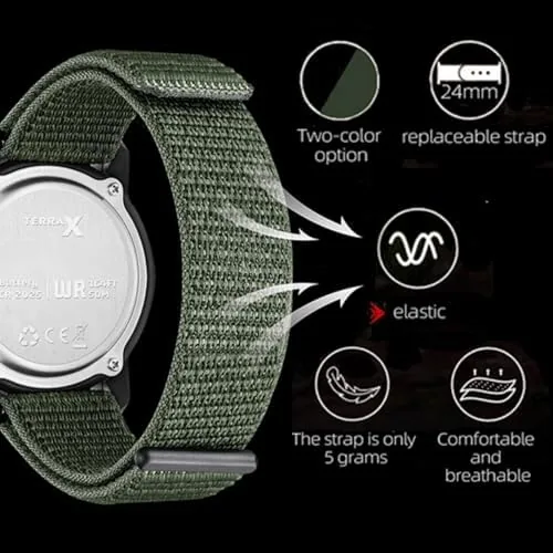 The Digital Watch for Men Tactical Military Waterproof Sports Wristwatch Nylon compared in context