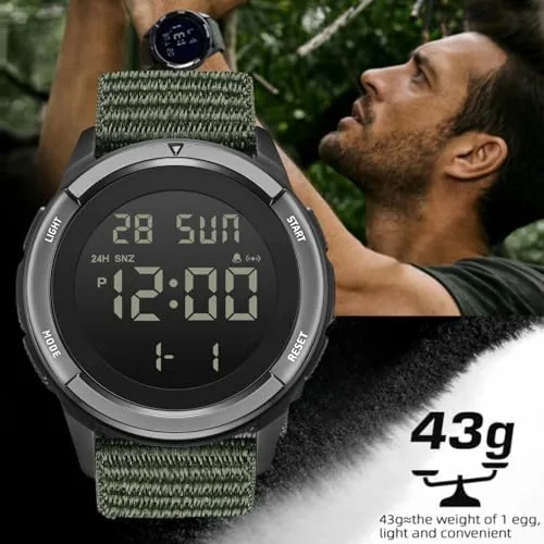 Testing the Digital Watch for Men Tactical Military Waterproof Sports Wristwatch Nylon over two weeks