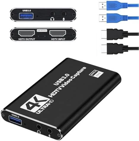 Overview of the 4K Audio Black Video Capture Card - Supports 4K HDMI