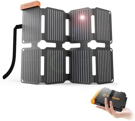 Overview of the FlexSolar 25W Portable Solar Panel Charger Built-in USB-A & USB-C