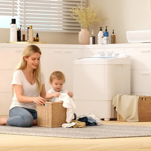 Close look at the Portable Washer and Dryer, 16 lbs Mini Small Washing Machine build quality