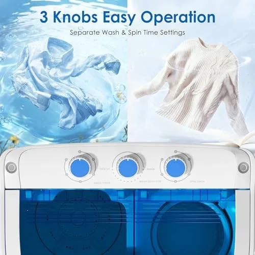 The Portable Washer and Dryer, 16 lbs Mini Small Washing Machine in real use