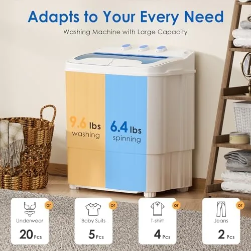 Another view of the Portable Washer and Dryer, 16 lbs Mini Small Washing Machine